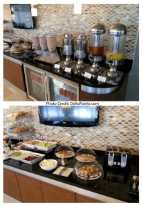 breakfast choics at the sheraton club MIA delta points blog