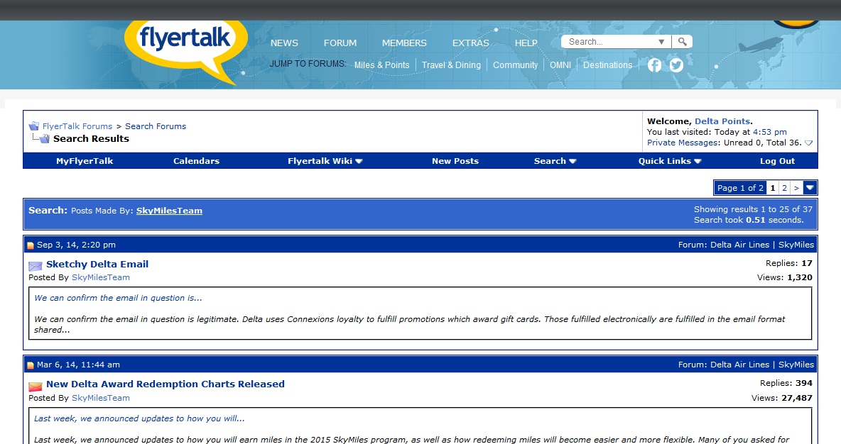 Why has Delta given up on FlyerTalk? Company – Member interactions drops to almost zero!
