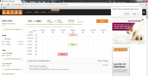 kayak-se serach page