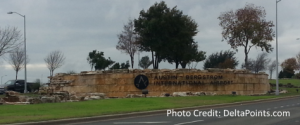 aus airport sign delta points lbog