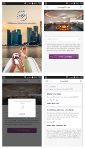 lounge finder working in skyteam app