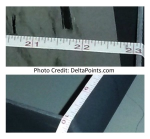 zoom in the real size of the delta air lines size check carryon bag check unit delta points blog