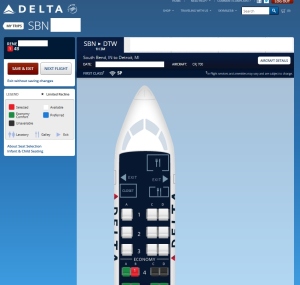 my seat on a sbn to dtw crj700