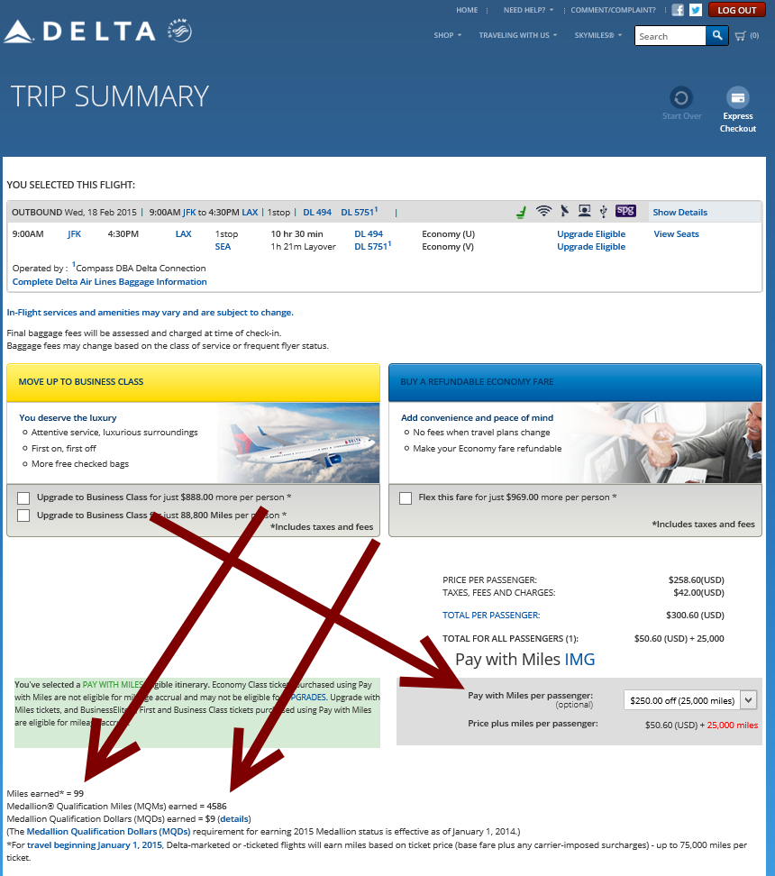 Delta “sorta” fixes Pay With Miles (PWM) pricing bug – still a work in progress