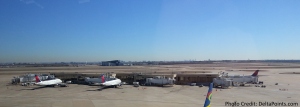 a plane parked at an airport