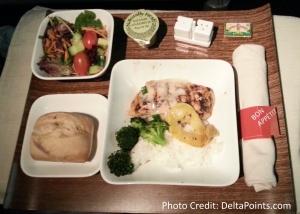 Delta 767-300 domestic 1st class seat chicken dinner Delta points blog