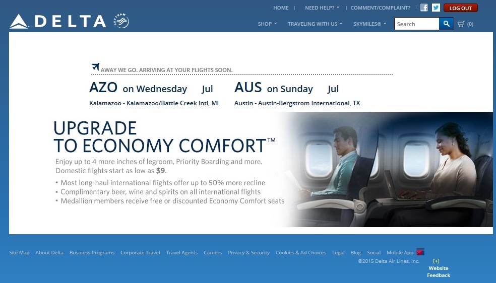 Delta’s award booking “Bait and Switch” is alive & well. (So much for a working award page).