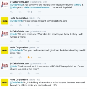 hertz delta promo tweets