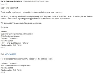 hertz letter to me about pro