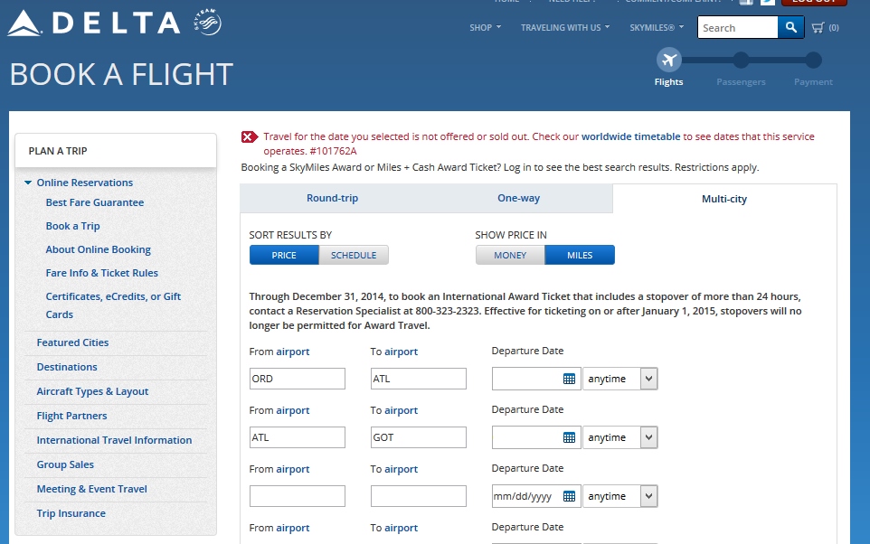 multileg search error on delta-com - Eye of the Flyer