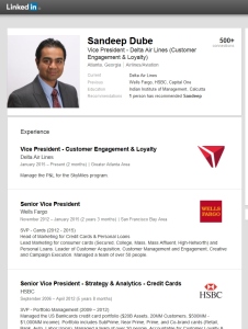 sandeep dube new vp skymiles