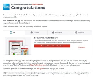 amex boingo service free platinum holders 4