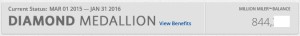 my current delta million miler balance
