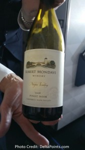 Delta domestic 1st  Robert Mondavi Pinot Noir Carneros Napa Valley delta points blog