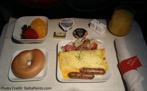 breakfast delta 1st class msp to sea delta points