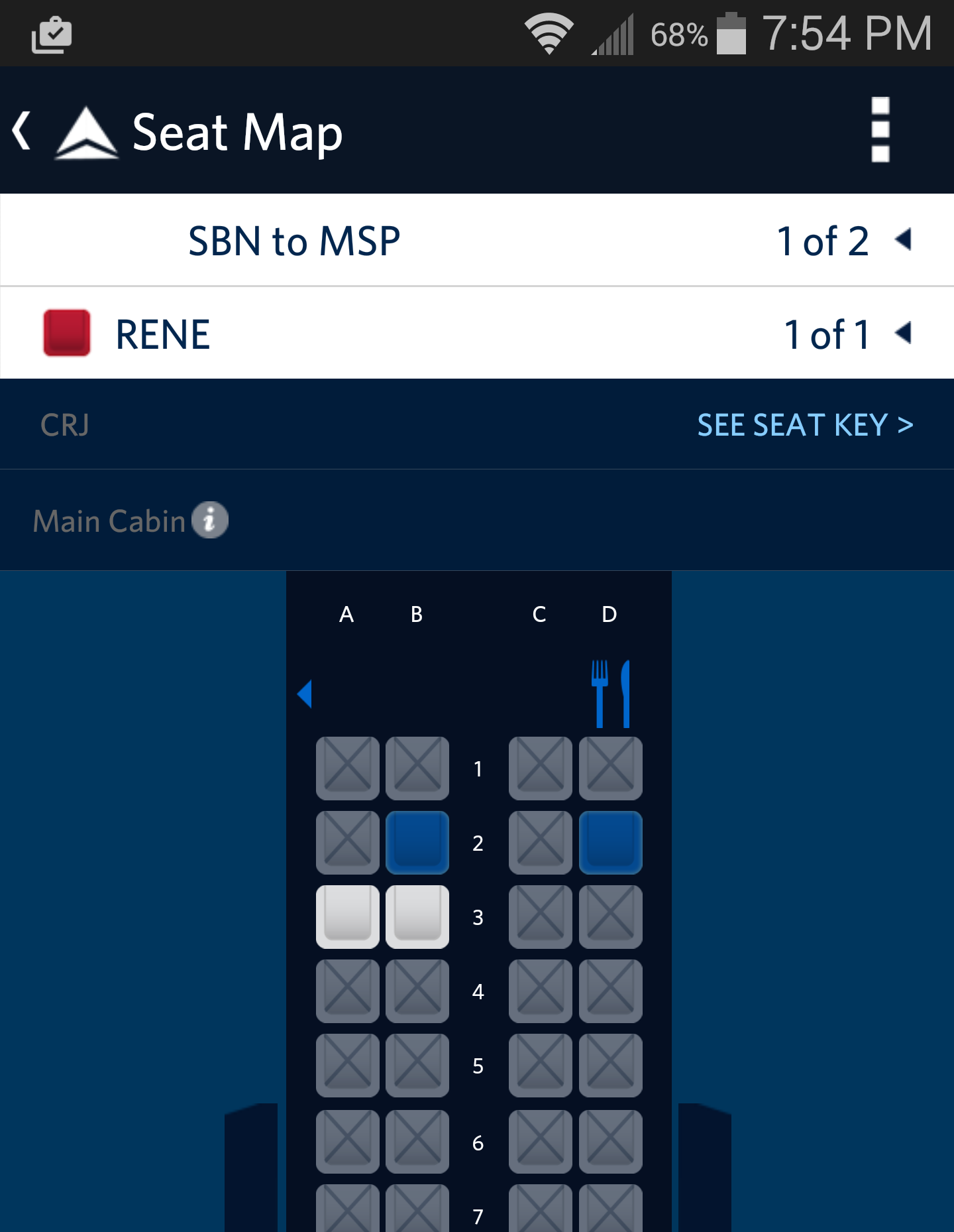 Delta seat map bug or seat map enhancement? Still not sure what we have here.