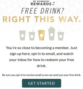 free starbucks drink