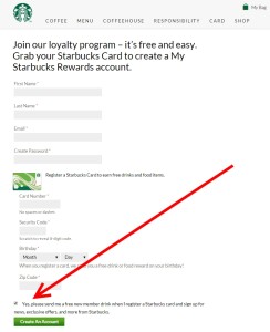 join starbucks loyalty program