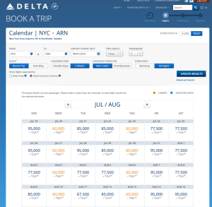 nyc to stockholm skymiles