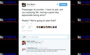 tweet from chris manno aa pilot