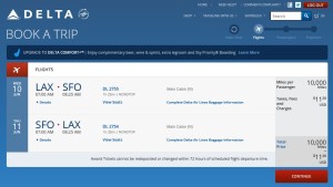 5000 point each way delta award ticket