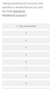 Delta Air Line Survey about SkyMiles May 2015 (5)