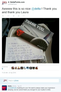 delta FA gives me delta thank you card
