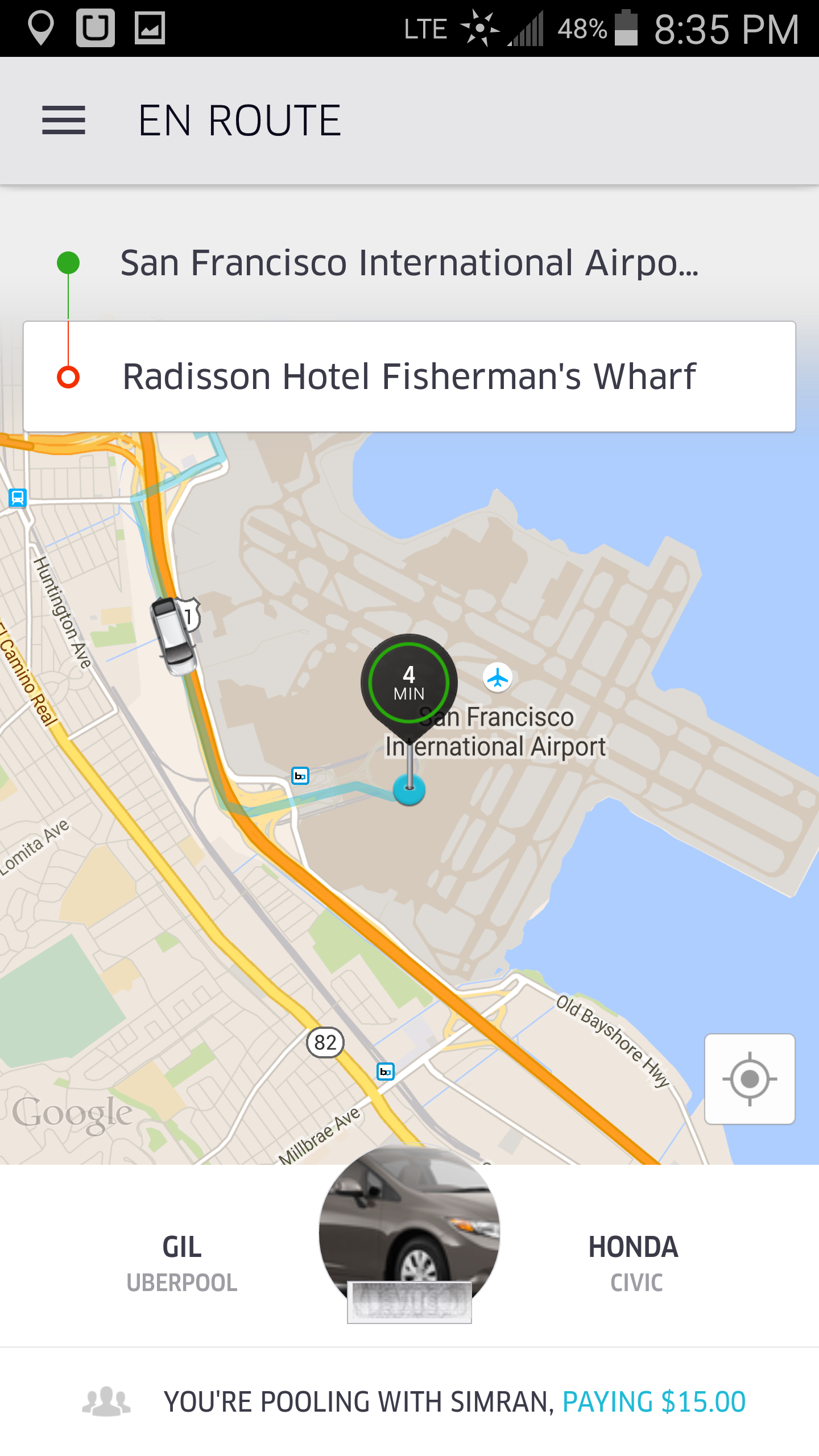 Airport Express SFO stood me up (a service to avoid) & UBER saves the day