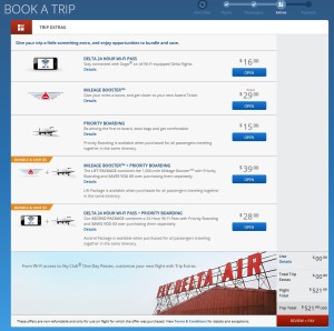 all the trip extras on delta-com