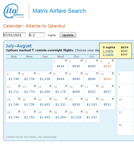 Atlanta to Istanbul $680 & 15544 MQMs at 4.4CPM weekend / holiday Delta ...