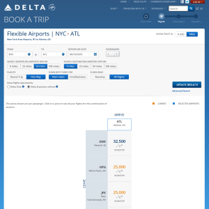 nyc area to atl direct