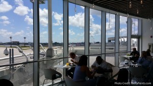 Centurion Club Miami bar dining area and view delta points blog