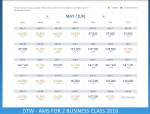 DTW TO AMS 2016