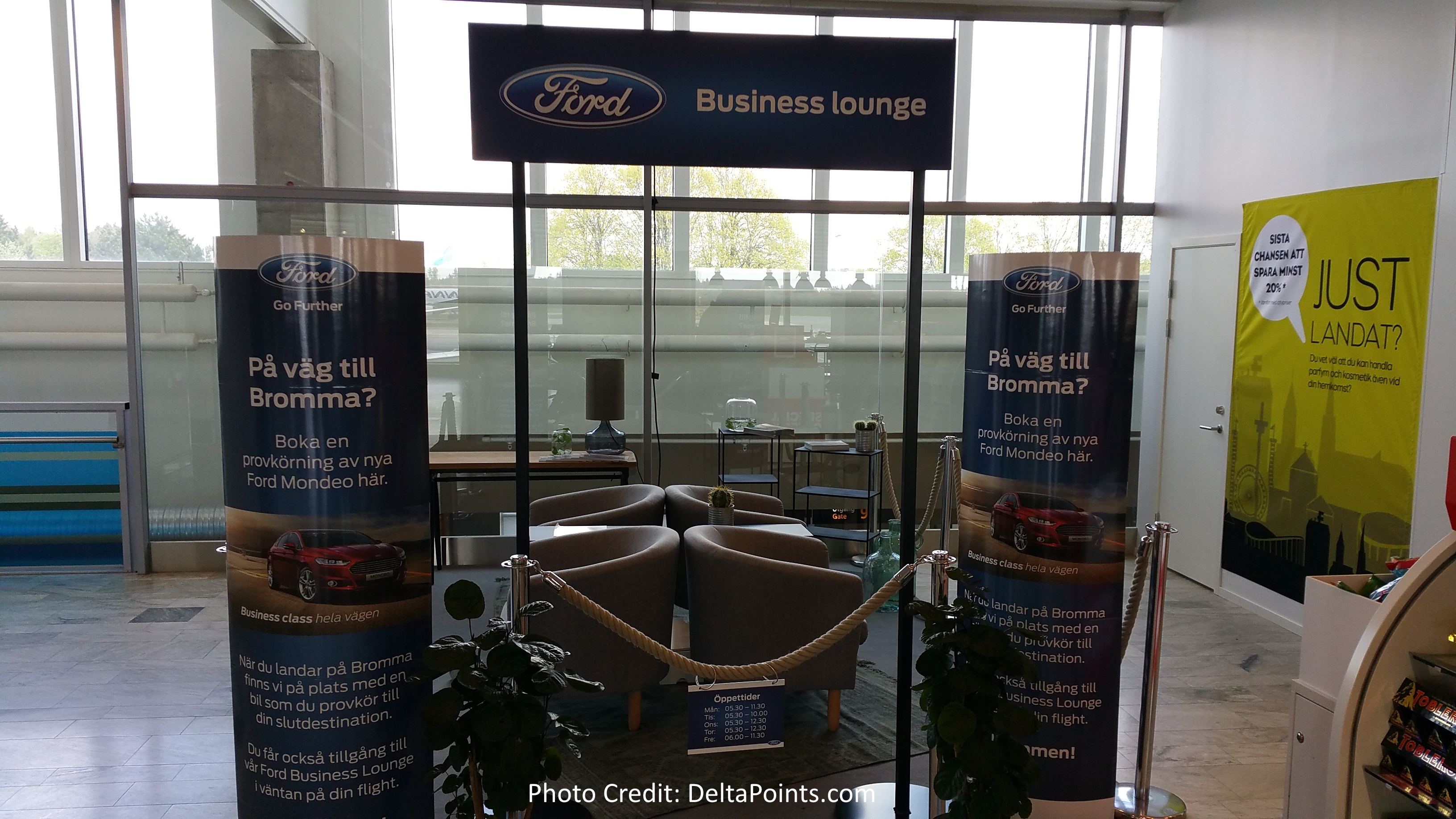 The smallest lounge EVER – the Ford business class lounge in Gothenburg GOT
