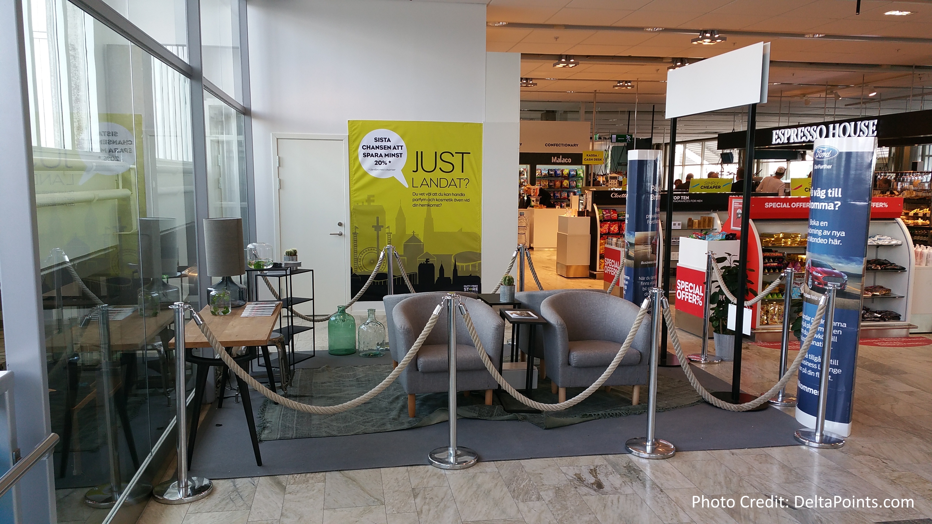 The smallest lounge EVER – the Ford business class lounge in Gothenburg GOT
