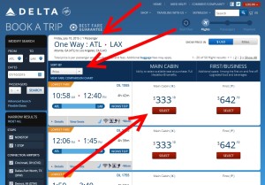 change delta-com search for best price