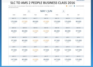 slc TO AMS 2016