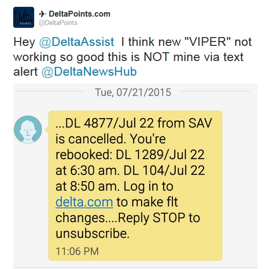 Delta affected NYC STRIKE and new Delta re-booking VIPER issues already?