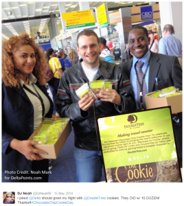 Delta - DoubleTree Cookies Tweet