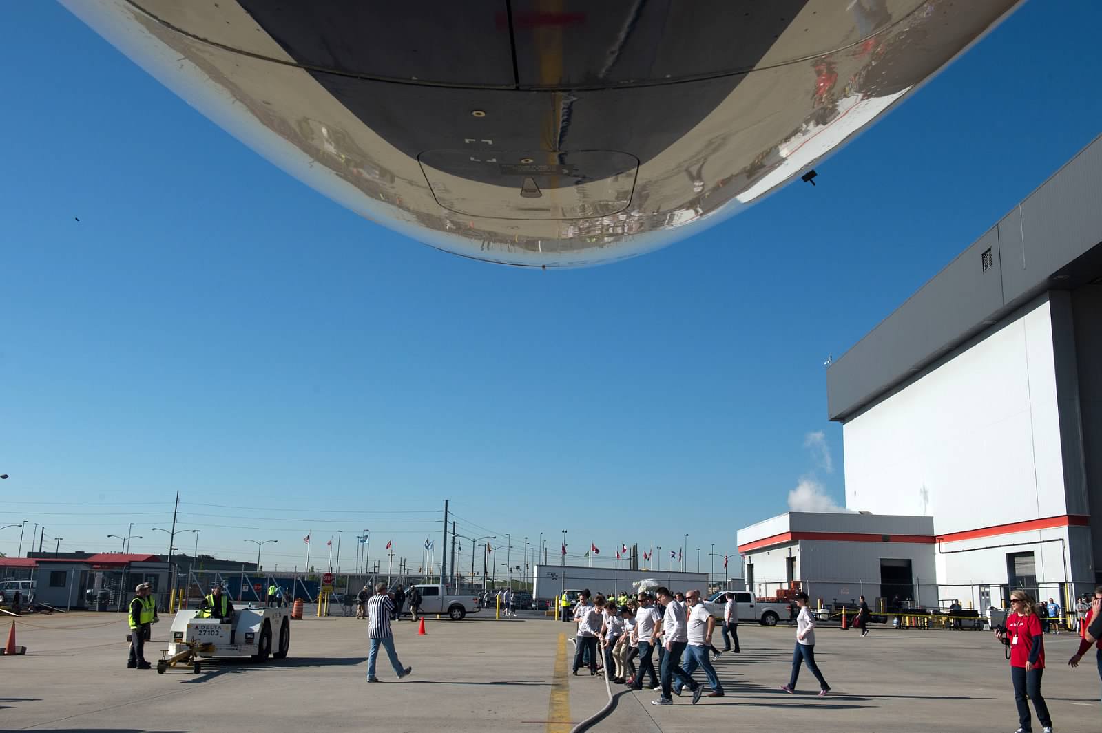 I went totally “Plane Crazy” at the Delta Charity Jet Pull – by Noah Mark