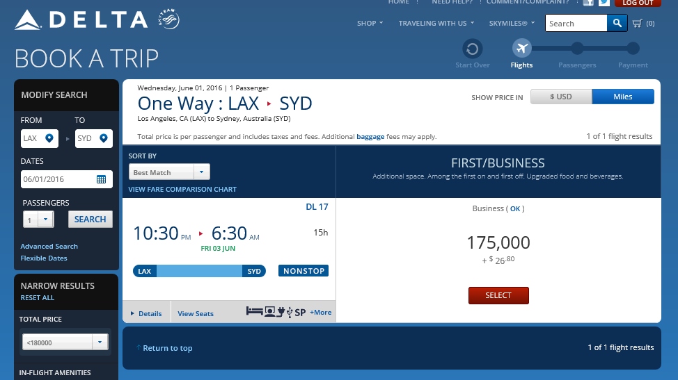 Something strange is going on with Virgin Australia business award space from LAX  (i.e. it’s all gone)!