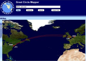 out of jfk into lhr out of ams back to ewr