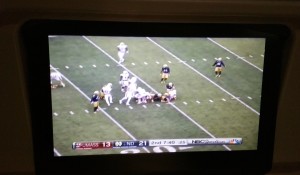 Notre Dame game on SAT TV on Delta 737-900er