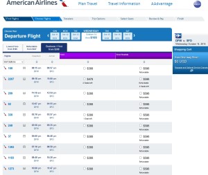 flights from dfw to sfo