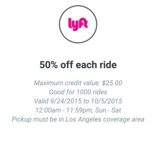 lyft 50 percent off in la