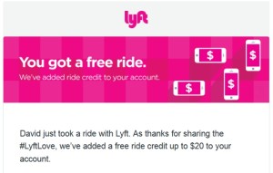 old uber credit for dave