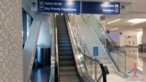 Escelator up to TSA LAX