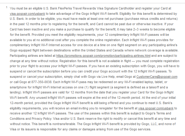 12 FREE GoGo passes good on 4 MAJOR airlines! AMAZING US Bank FlexPerks card Signature Visa offer