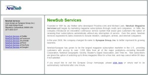 from newsub home page