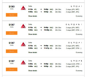 C Atlanta to Hong Kong Mileage Run Fares Kayak